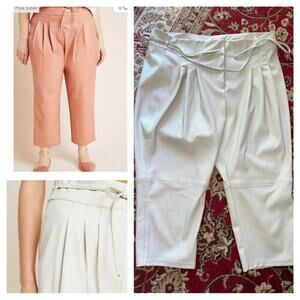 BlankNYC Chelsea tapered pant cream faux leather